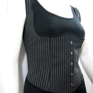 XXL Pinstripe Underbust Corset Bodice NWOT